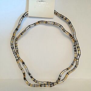 NEW Da Vinci Moldable Bendable Sculptural Tri-Metal Snake Necklace Bracelet